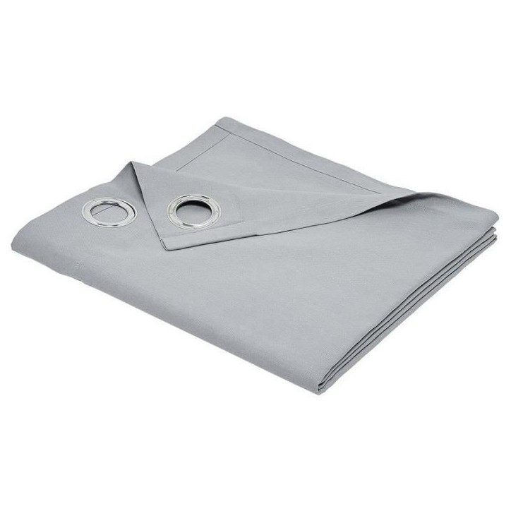 Rideau a oeillets - TODAY - 140x240cm - 100% Coton - Acier Rideau a oeillets - TODAY - 140x240cm - 100% Coton - Acier