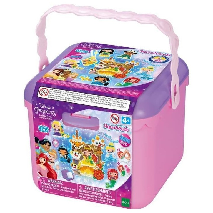 Aquabeads La box Princesses Disney, Jouet, perles qui collent avec de l'eau, Convient aux enfants a partir de 4 ans
