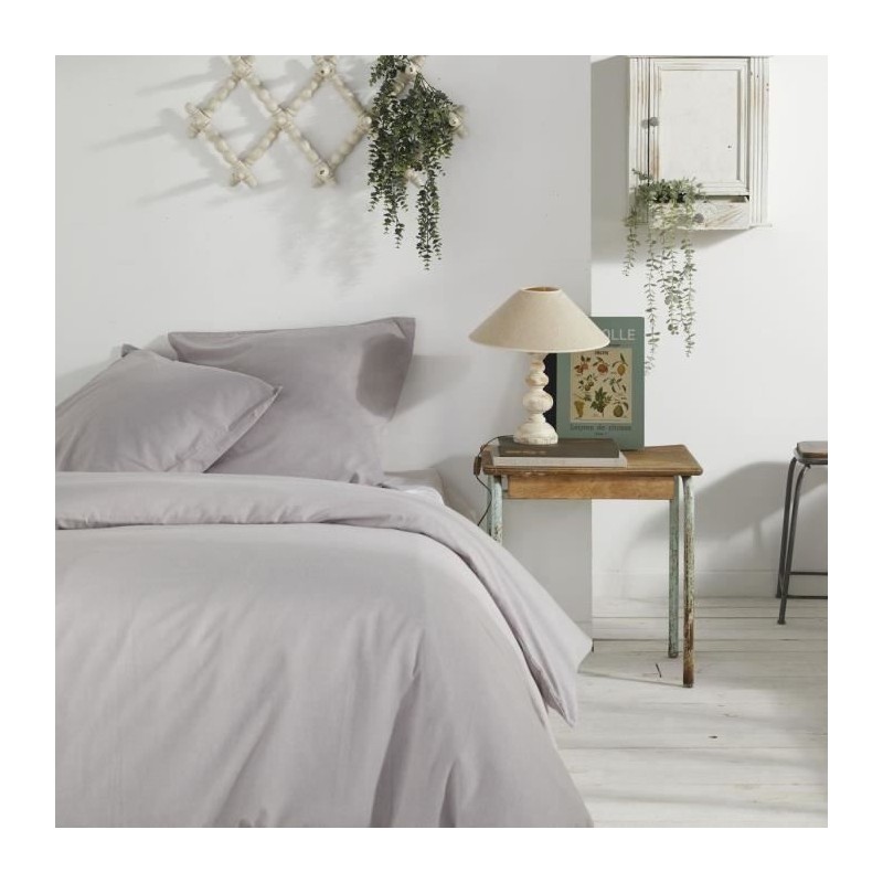 Housse de couette - TODAY - CHARME - Chambray - Gris clair Constance - Housse de couette - TODAY - CHARME - Chambray - Gris clair Constance -