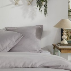 Housse de couette - TODAY - CHARME - Chambray - Gris clair Constance -