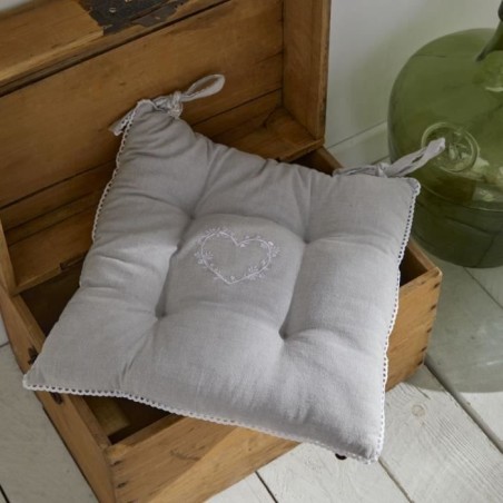 Assise matelassée - TODAY - CHARME - Chambray x Petite Broderie Const