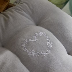 Assise matelassée - TODAY - CHARME - Chambray x Petite Broderie Const