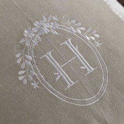 Coussin - TODAY - CHARME - Slub x Chambray x Broderie Berenice - 40 x