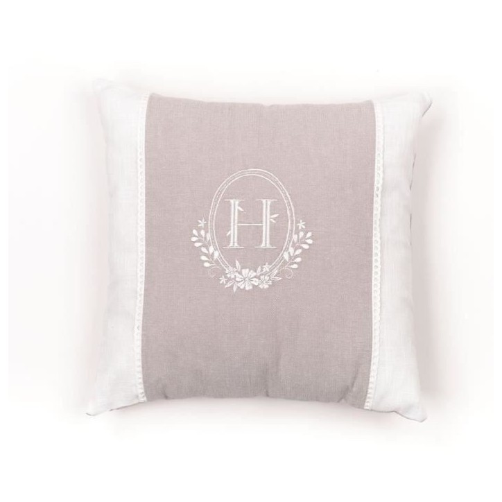 Coussin - TODAY - CHARME - Slub x Chambray x Broderie Berenice - 40 x 40 cm Coussin - TODAY - CHARME - Slub x Chambray x Broderie Berenice - 40 x 40 cm