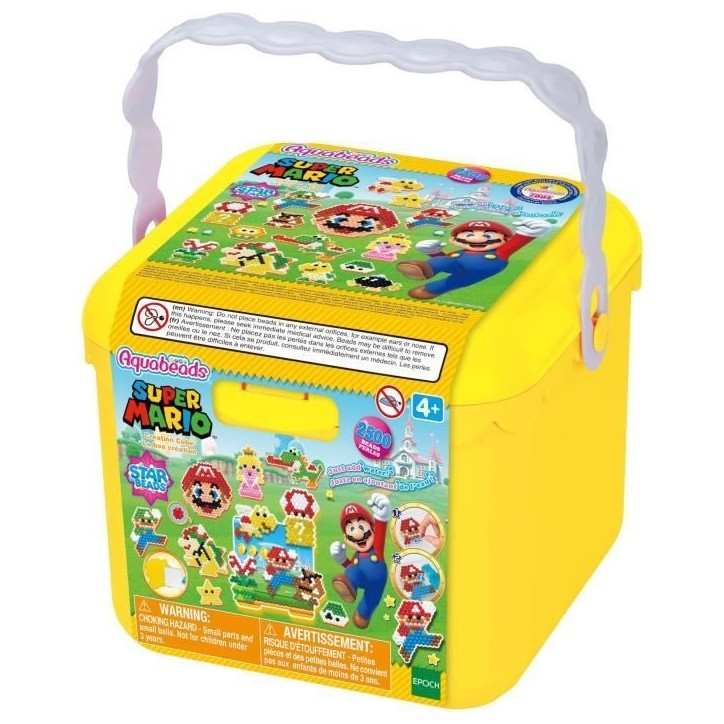 Aquabeads La box Super Mario, Jouet, perles qui collent avec de l'eau, Convient aux enfants a partir de 4 ans Aquabeads La box Super Mario, Jouet, perles qui collent avec de l'eau, Convient aux enfants a partir de 4 ans
