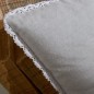 Coussin - TODAY - CHARME - Chambray x Dentelle Constance - 40 x 40 cm
