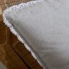 Coussin - TODAY - CHARME - Chambray x Dentelle Constance - 40 x 40 cm