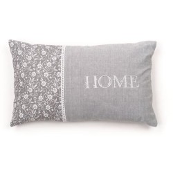 Coussin - TODAY - CHARME - Imprimé x Chambray x Broderie Capucine - 3