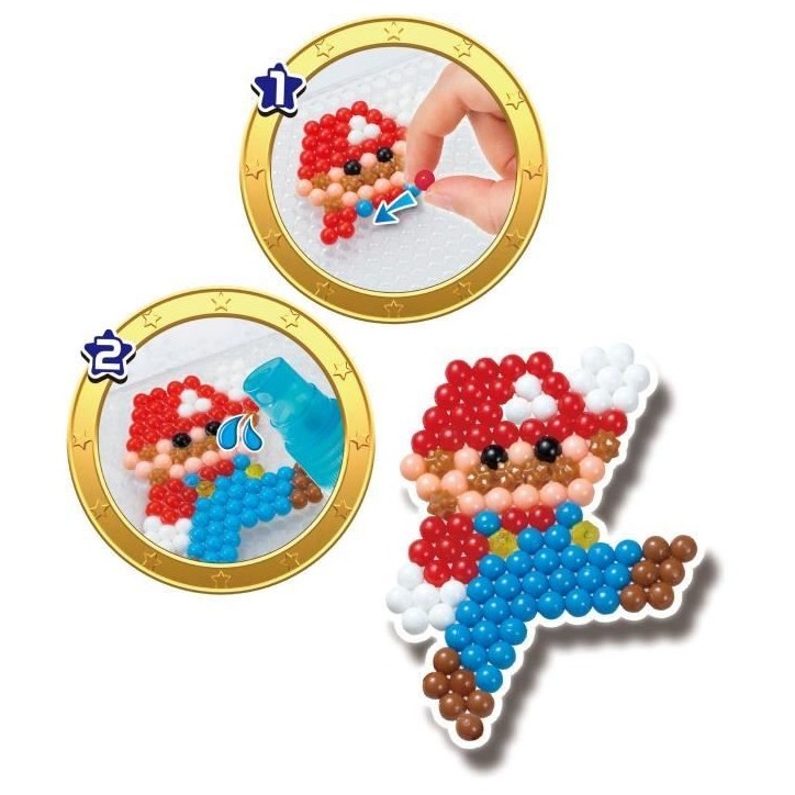 Aquabeads La box Super Mario, Jouet, perles qui collent avec de l'eau, Convient aux enfants a partir de 4 ans Aquabeads La box Super Mario, Jouet, perles qui collent avec de l'eau, Convient aux enfants a partir de 4 ans