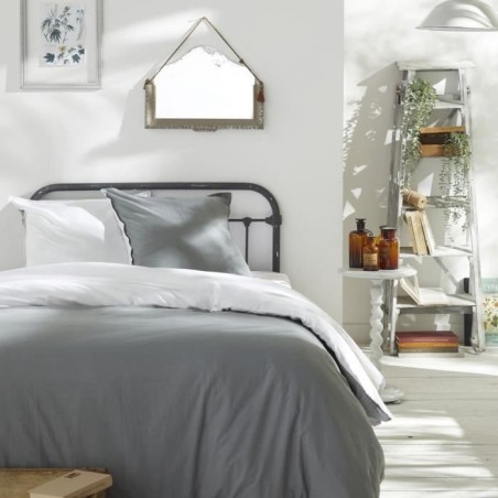 Housse de couette - TODAY - CHARME - Coton 57 fils - Gris clair x Dune