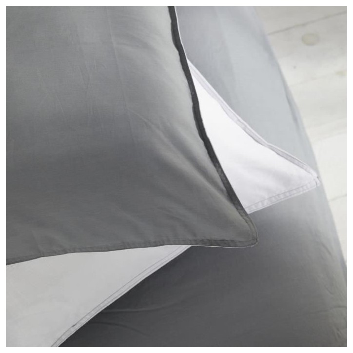 Housse de couette - TODAY - CHARME - Coton 57 fils - Gris clair x Dune Constance - 260 x 240 cm Housse de couette - TODAY - CHARME - Coton 57 fils - Gris clair x Dune Constance - 260 x 240 cm