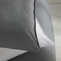 Housse de couette - TODAY - CHARME - Coton 57 fils - Gris clair x Dune