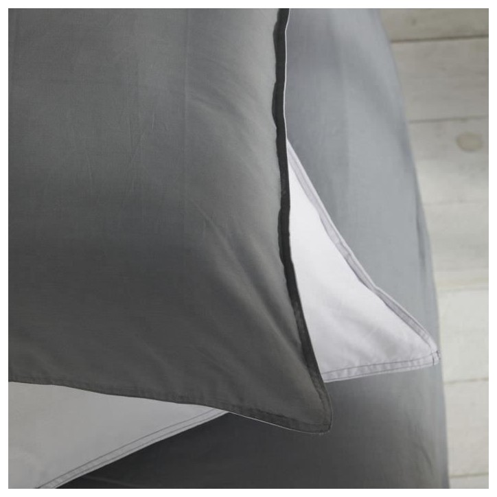 Housse de couette - TODAY - CHARME - Coton 57 fils - Gris clair x Dune Constance - 260 x 240 cm Housse de couette - TODAY - CHARME - Coton 57 fils - Gris clair x Dune Constance - 260 x 240 cm