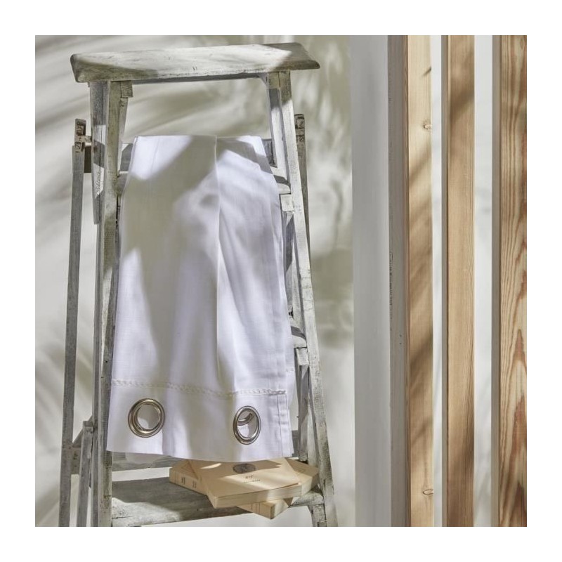 Voilage - TODAY - CHARME - oeillets slub craie - 140 x 240 cm Voilage - TODAY - CHARME - oeillets slub craie - 140 x 240 cm