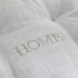 Coussin de sol - TODAY - CHARME - Slub x Chambray x Broderie Capucine