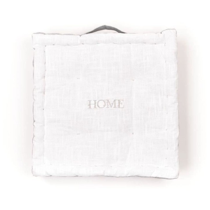 Coussin de sol - TODAY - CHARME - Slub x Chambray x Broderie Capucine - 40 x 40 x 10 cm Coussin de sol - TODAY - CHARME - Slub x Chambray x Broderie Capucine - 40 x 40 x 10 cm