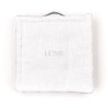 Coussin de sol - TODAY - CHARME - Slub x Chambray x Broderie Capucine