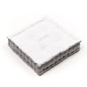 Coussin de sol - TODAY - CHARME - Slub x Chambray x Broderie Capucine