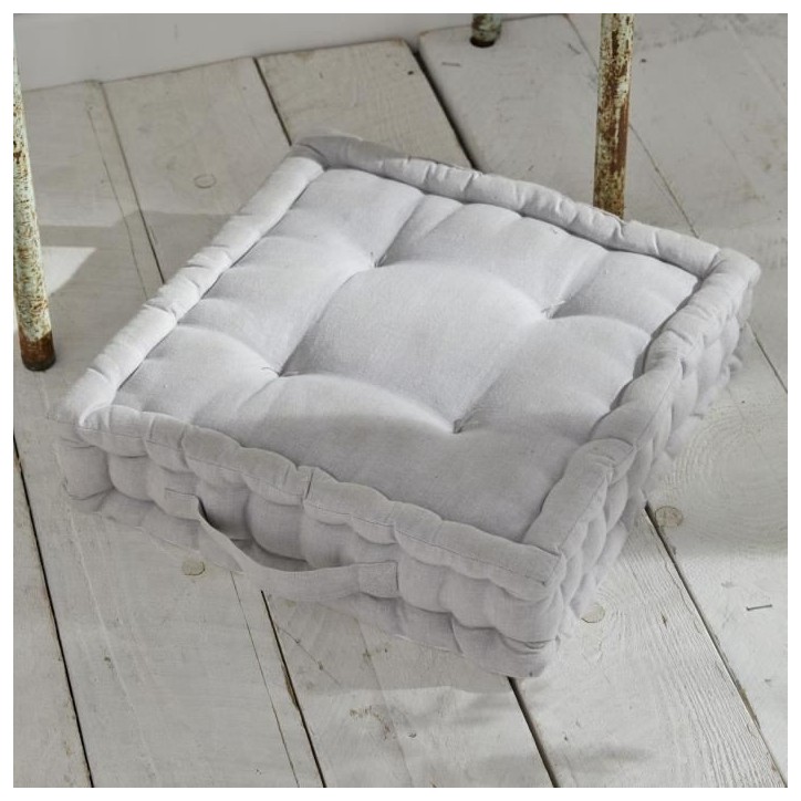 Coussin de sol - TODAY - CHARME - Slub x Chambray x Broderie Constance - 40 x 40 x 10 cm Coussin de sol - TODAY - CHARME - Slub x Chambray x Broderie Constance - 40 x 40 x 10 cm