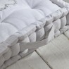 Coussin de sol - TODAY - CHARME - Slub x Chambray x Broderie Constance