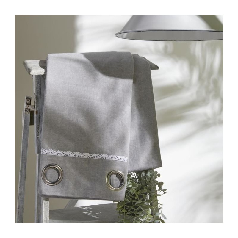 Rideau - TODAY - CHARME - Chambray Capucine - 140 x 240 cm Rideau - TODAY - CHARME - Chambray Capucine - 140 x 240 cm