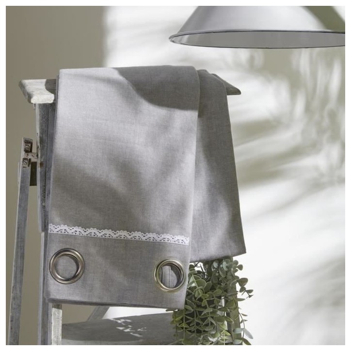 Rideau - TODAY - CHARME - Chambray Capucine - 140 x 240 cm Rideau - TODAY - CHARME - Chambray Capucine - 140 x 240 cm