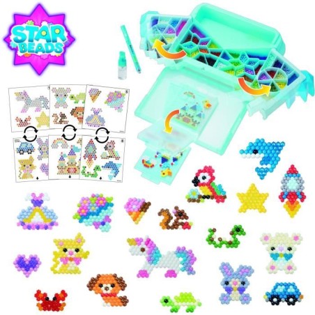 Aquabeads Mon grand atelier de création, 1500 perles de différentes formes et couleurs, perles qui collent avec de l'eau, 3177