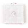 Coussin de sol - TODAY - CHARME - Slub x Chambray x Broderie Berenice