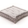 Coussin de sol - TODAY - CHARME - Slub x Chambray x Broderie Berenice