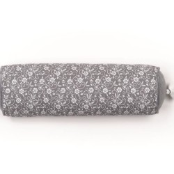 Coussin Polochon - TODAY - CHARME - Imprimé Gris foncé Capucine - 45