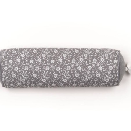 Coussin Polochon - TODAY - CHARME - Imprimé Gris foncé Capucine - 45