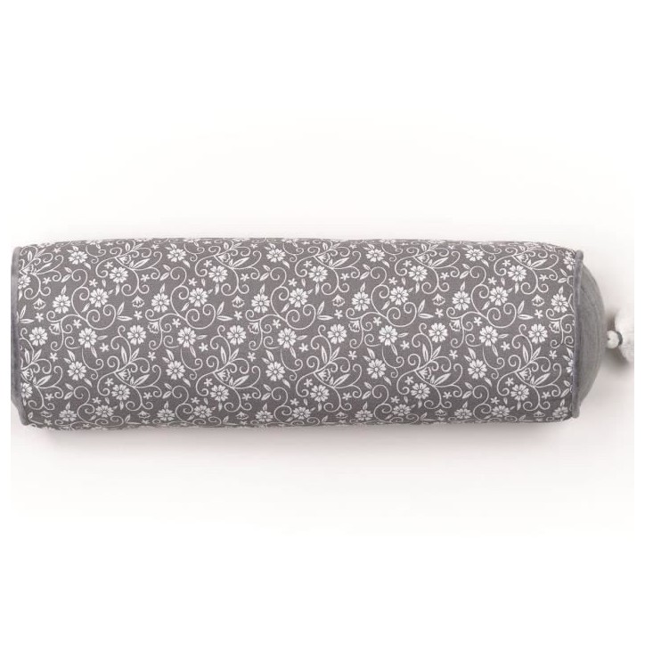 Coussin Polochon - TODAY - CHARME - Imprimé Gris foncé Capucine - 45 x 15 cm Coussin Polochon - TODAY - CHARME - Imprimé Gris foncé Capucine - 45 x 15 cm
