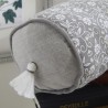 Coussin Polochon - TODAY - CHARME - Imprimé Gris foncé Capucine - 45