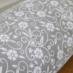 Coussin Polochon - TODAY - CHARME - Imprimé Gris foncé Capucine - 45
