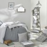 Coussin Polochon - TODAY - CHARME - Imprimé Gris foncé Capucine - 45
