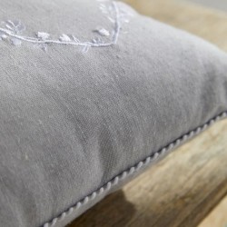 Coussin - TODAY - CHARME - Chambray x Petite broderie Constance - 40 x