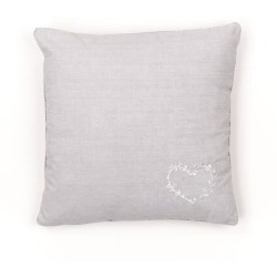 Coussin - TODAY - CHARME - Chambray x Petite broderie Constance - 40 x