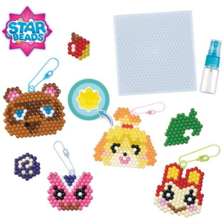Aquabeads kit Animal Crossing: New Horizons, 800 perles de différentes formes et couleurs, perles qui collent avec de l'eau, 31