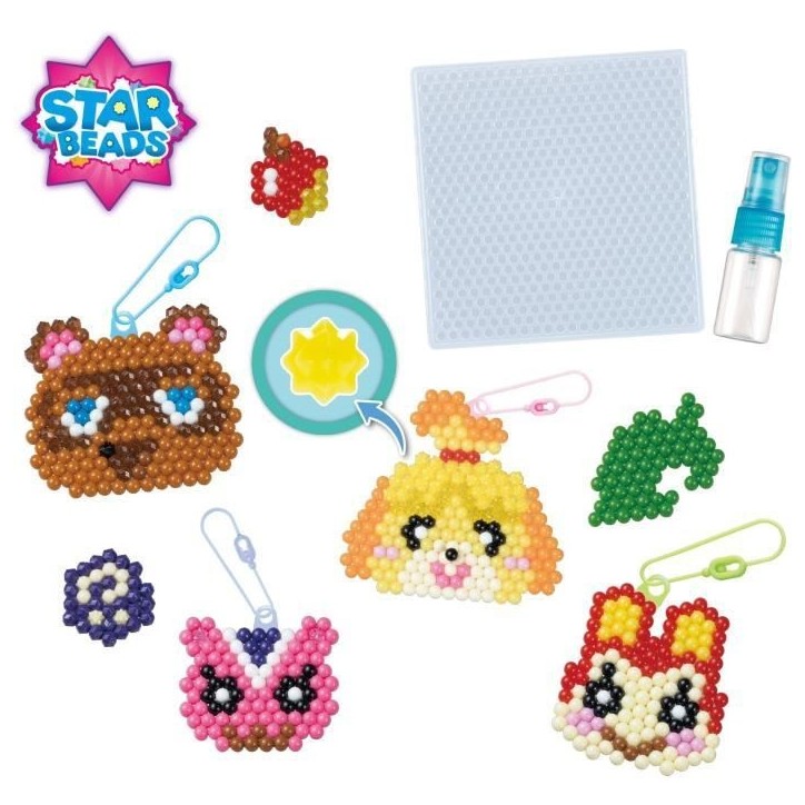 Aquabeads kit Animal Crossing: New Horizons, 800 perles de différentes formes et couleurs, perles qui collent avec de l'eau, 31 Aquabeads kit Animal Crossing: New Horizons, 800 perles de différentes formes et couleurs, perles qui collent avec de l'eau, 31