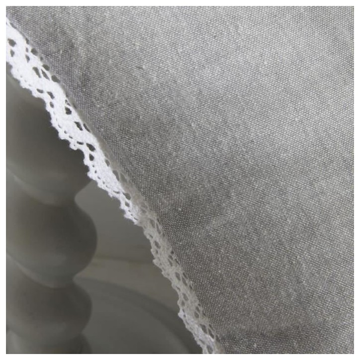 Coussin - TODAY - CHARME - Chambray x Dentelle Capucine - 40 x 40 cm Coussin - TODAY - CHARME - Chambray x Dentelle Capucine - 40 x 40 cm