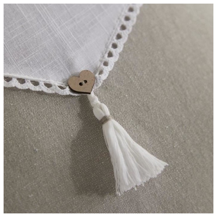 Coussin - TODAY - CHARME - Slub x Chambray x Pompon Berenice - 40 x 40 cm Coussin - TODAY - CHARME - Slub x Chambray x Pompon Berenice - 40 x 40 cm
