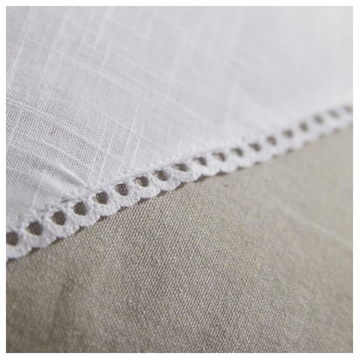 Coussin - TODAY - CHARME - Slub x Chambray x Pompon Berenice - 40 x 40 cm Coussin - TODAY - CHARME - Slub x Chambray x Pompon Berenice - 40 x 40 cm