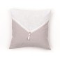 Coussin - TODAY - CHARME - Slub x Chambray x Pompon Berenice - 40 x 40 cm