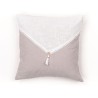 Coussin - TODAY - CHARME - Slub x Chambray x Pompon Berenice - 40 x 40