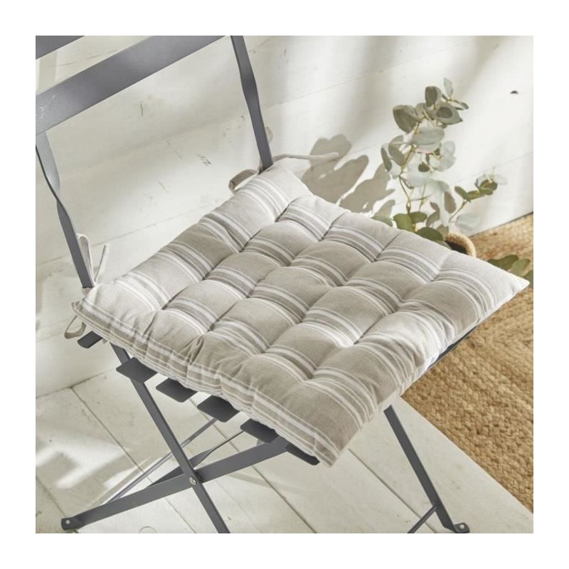 Assise matelassée - TODAY - CHARME - Imprimé Berenice - 40 x 40 cm Assise matelassée - TODAY - CHARME - Imprimé Berenice - 40 x 40 cm