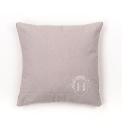 Coussin - TODAY - CHARME - Chambray x Petite broderie Berenice - 40 x
