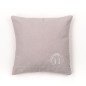 Coussin - TODAY - CHARME - Chambray x Petite broderie Berenice - 40 x 40 cm
