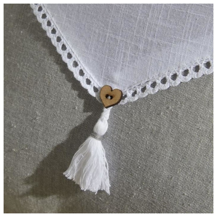 Coussin - TODAY - CHARME - Slub x Chambray x Pompon Capucune - 40 x 40 cm Coussin - TODAY - CHARME - Slub x Chambray x Pompon Capucune - 40 x 40 cm