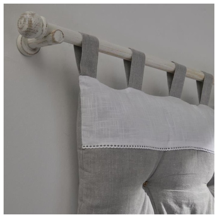Tete de lit - TODAY - CHARME - Chambray x Slub Capucine - 45 x 70 cm