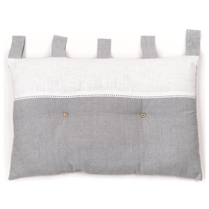 Tete de lit - TODAY - CHARME - Chambray x Slub Capucine - 45 x 70 cm